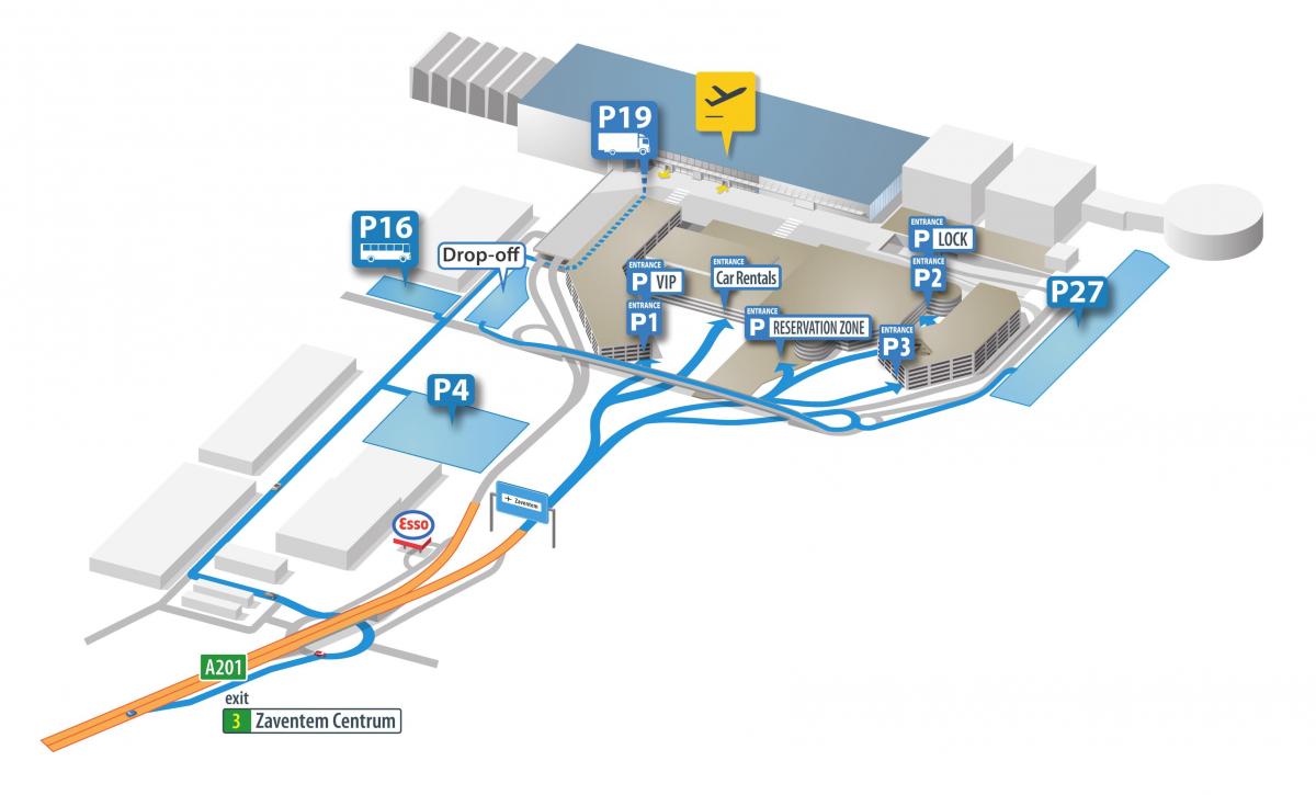 ブリュッセル空港ターミナルマップ