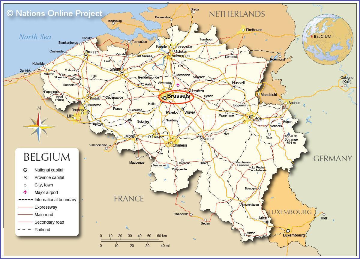ブリュッセル・オン・ベルギーのマップ