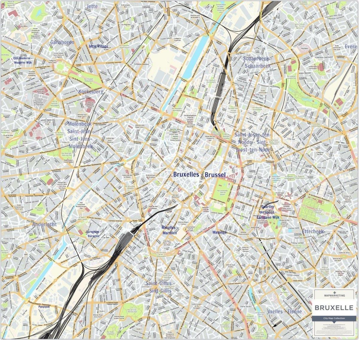 ブリュッセル市内地図